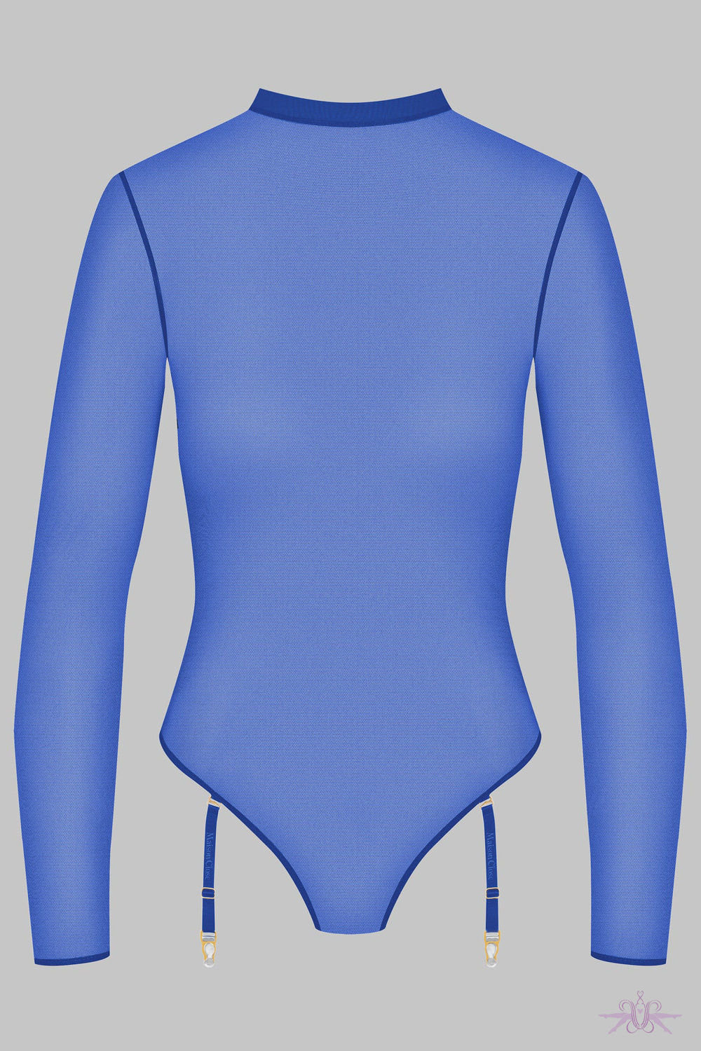 Maison Close Corps a Corps Blue Long Sleeved Body with Suspenders