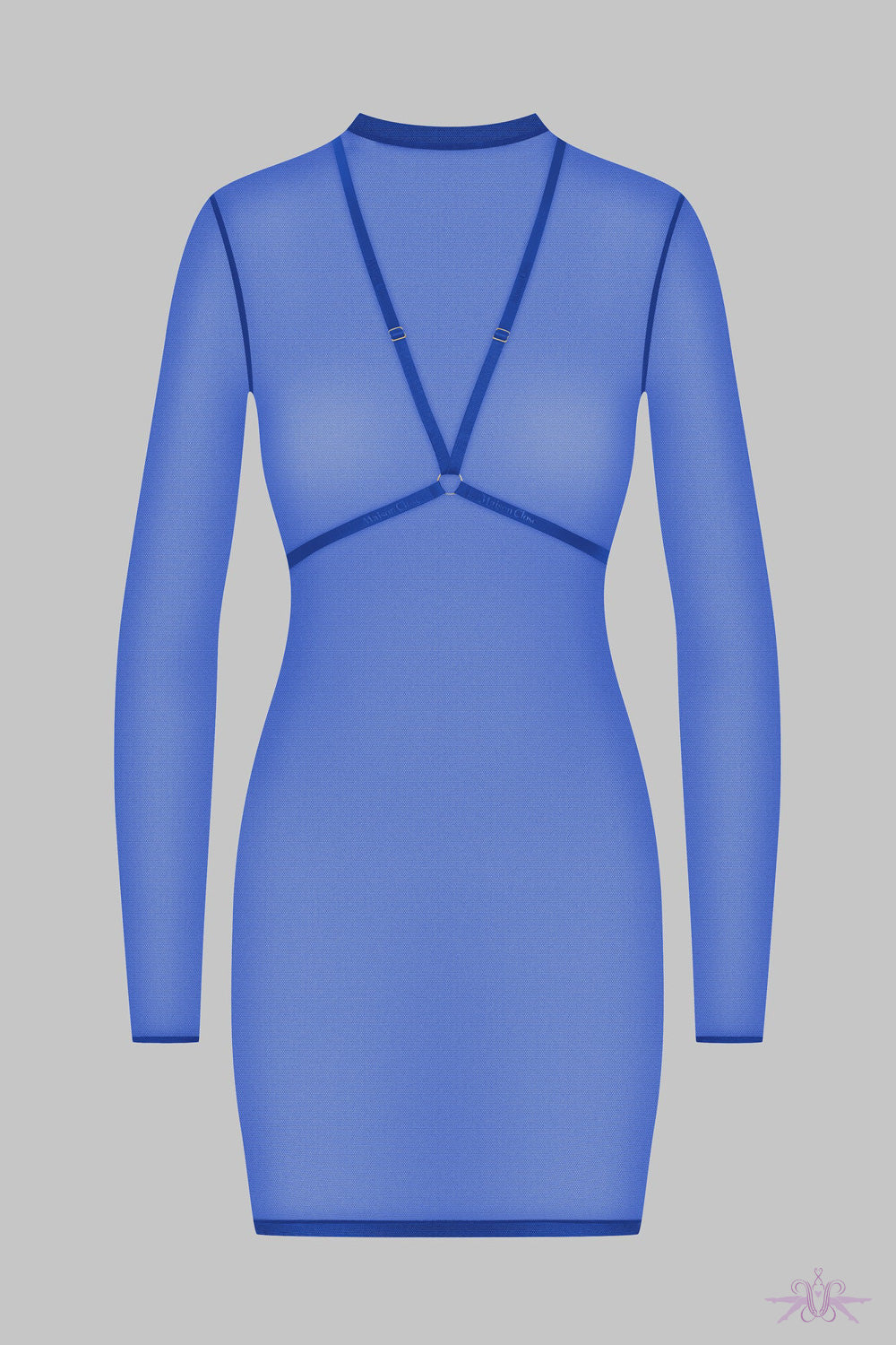 Maison Close Corps a Corps Blue Long Sleeved Dress