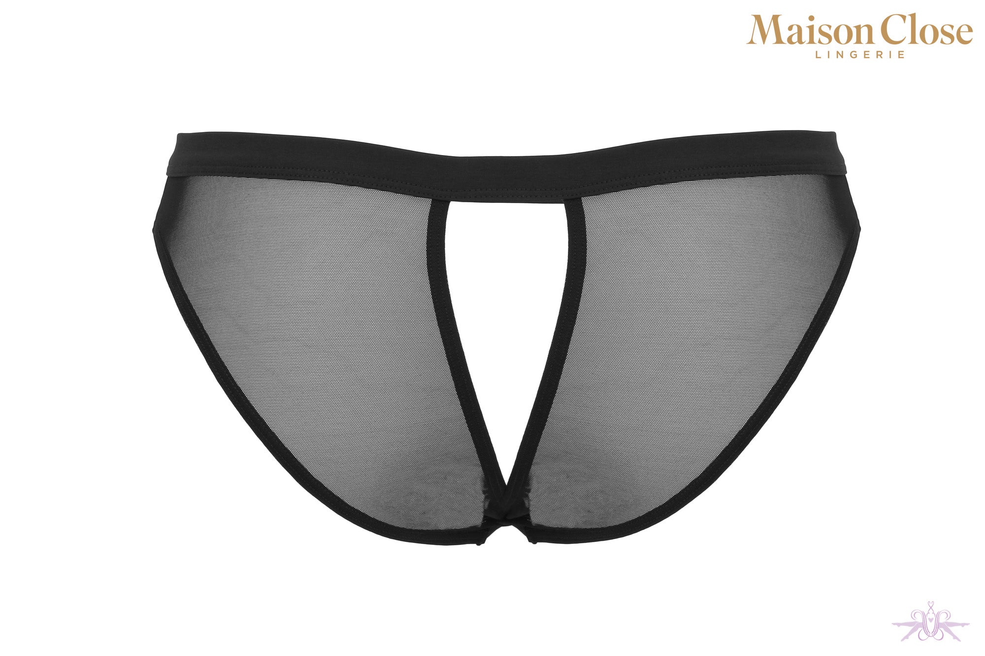 Maison Close Pure Tentation Black Open Panty - Mayfair Stockings