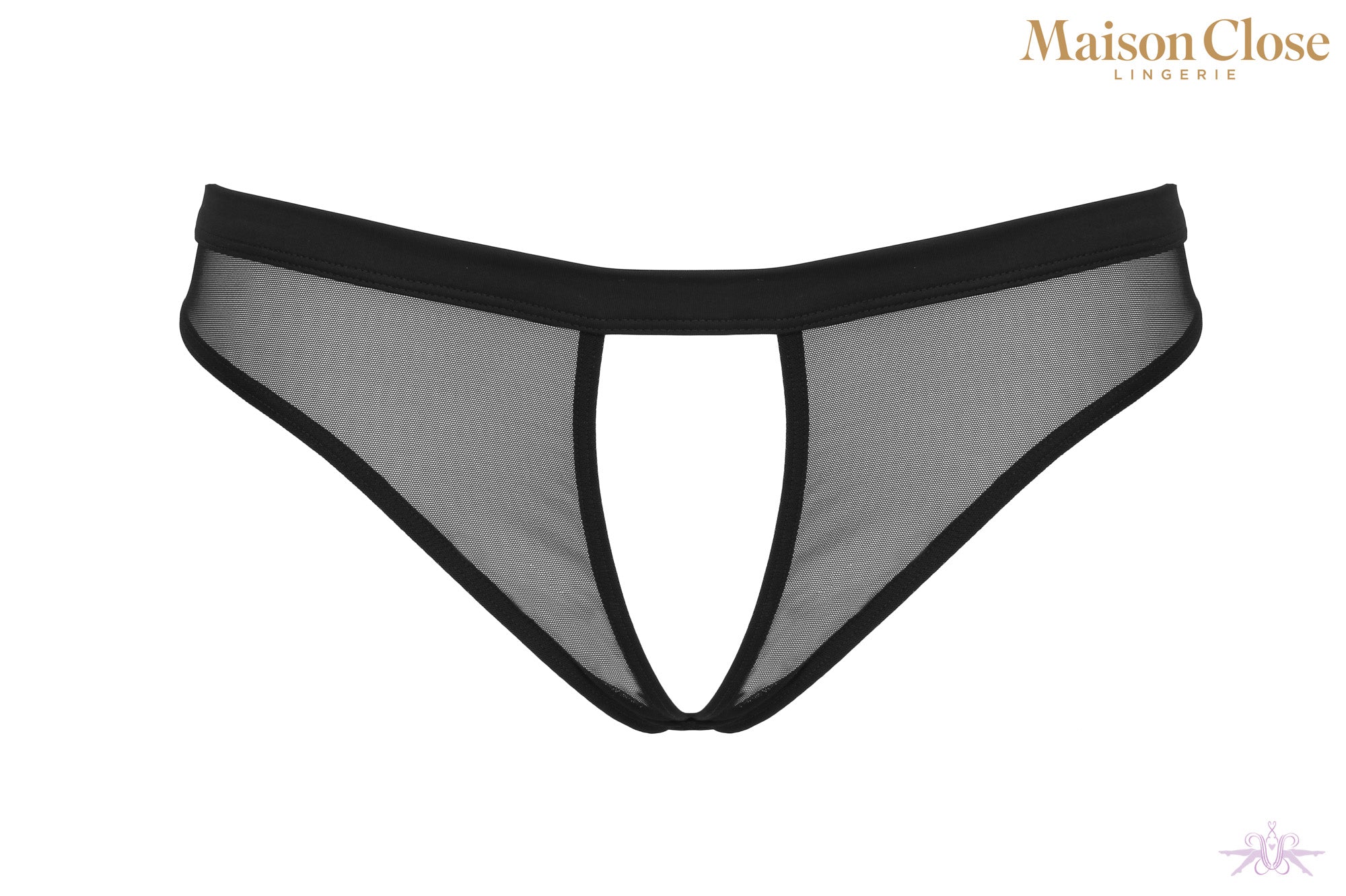 Maison Close Pure Tentation Black Open Panty - Mayfair Stockings