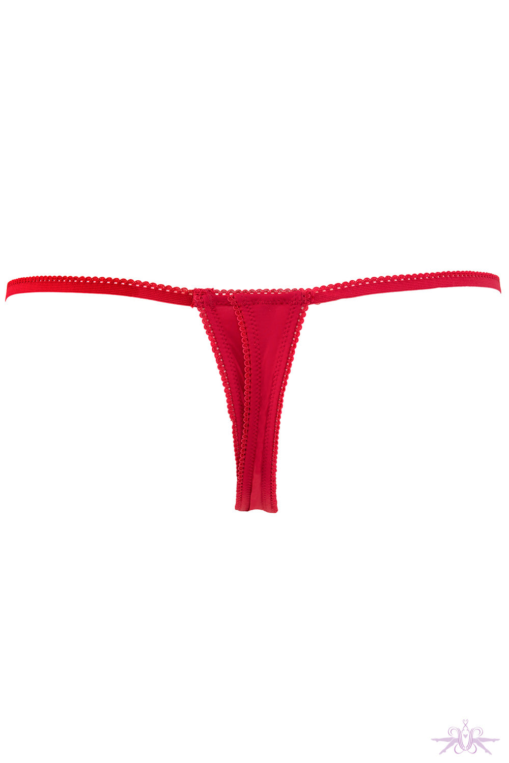 Maison Close Le Petit Secret Red Open Thong - Mayfair Stockings