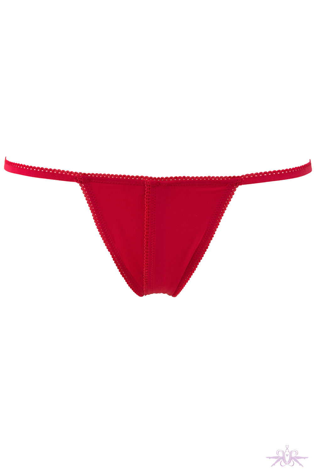 Maison Close Le Petit Secret Red Open Thong - Mayfair Stockings