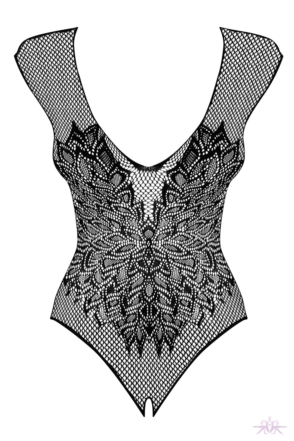 Obsessive Wing Motif Fishnet Bodysuit - Mayfair Stockings