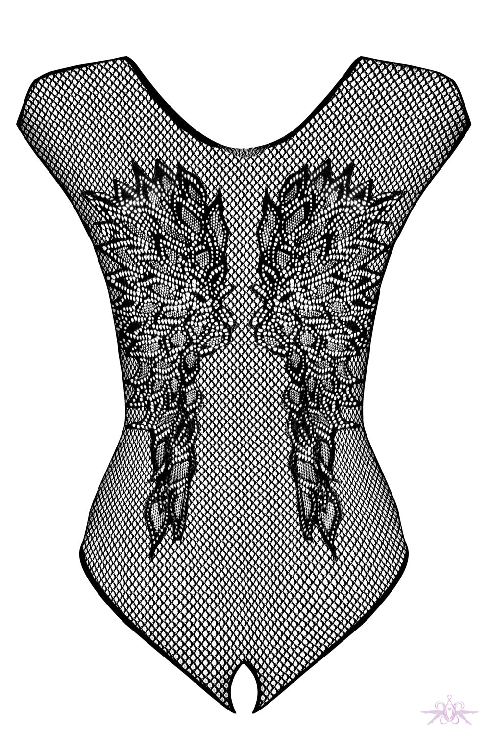 Obsessive Wing Motif Fishnet Bodysuit - Mayfair Stockings