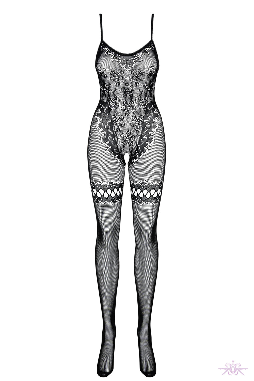 Obsessive Floral Fishnet Bodystocking - Mayfair Stockings