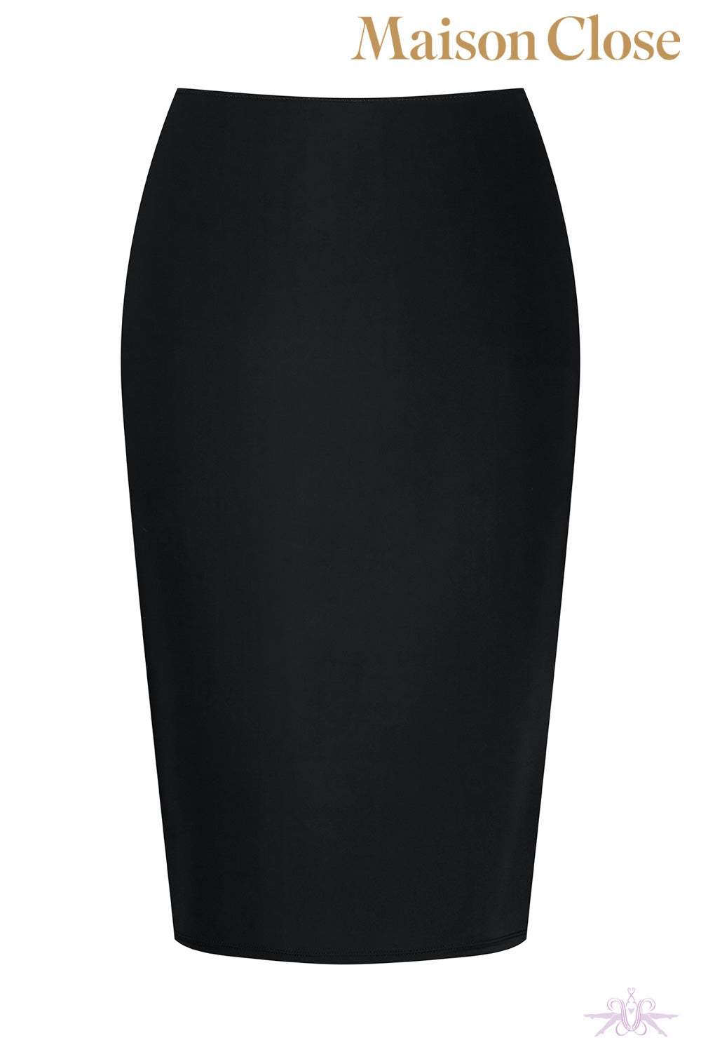 Maison Close Pure Tentation Black Sheer Pencil Skirt at Mayfair Stockings