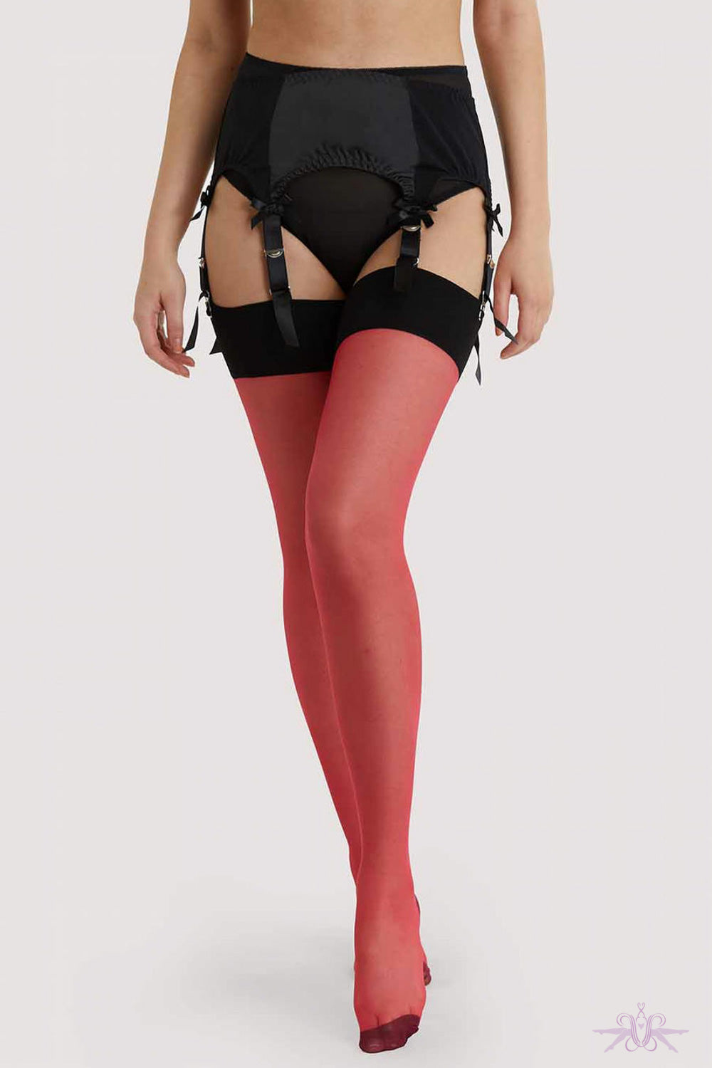 Playful Promises Red Vintage Seamed Stockings at Mayfair - Mayfair Stockings