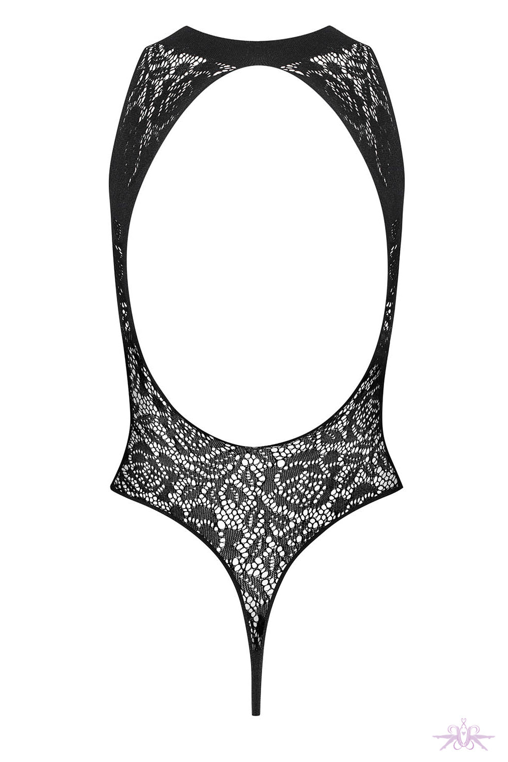 Obsessive Black Criss Cross Open Bodysuit