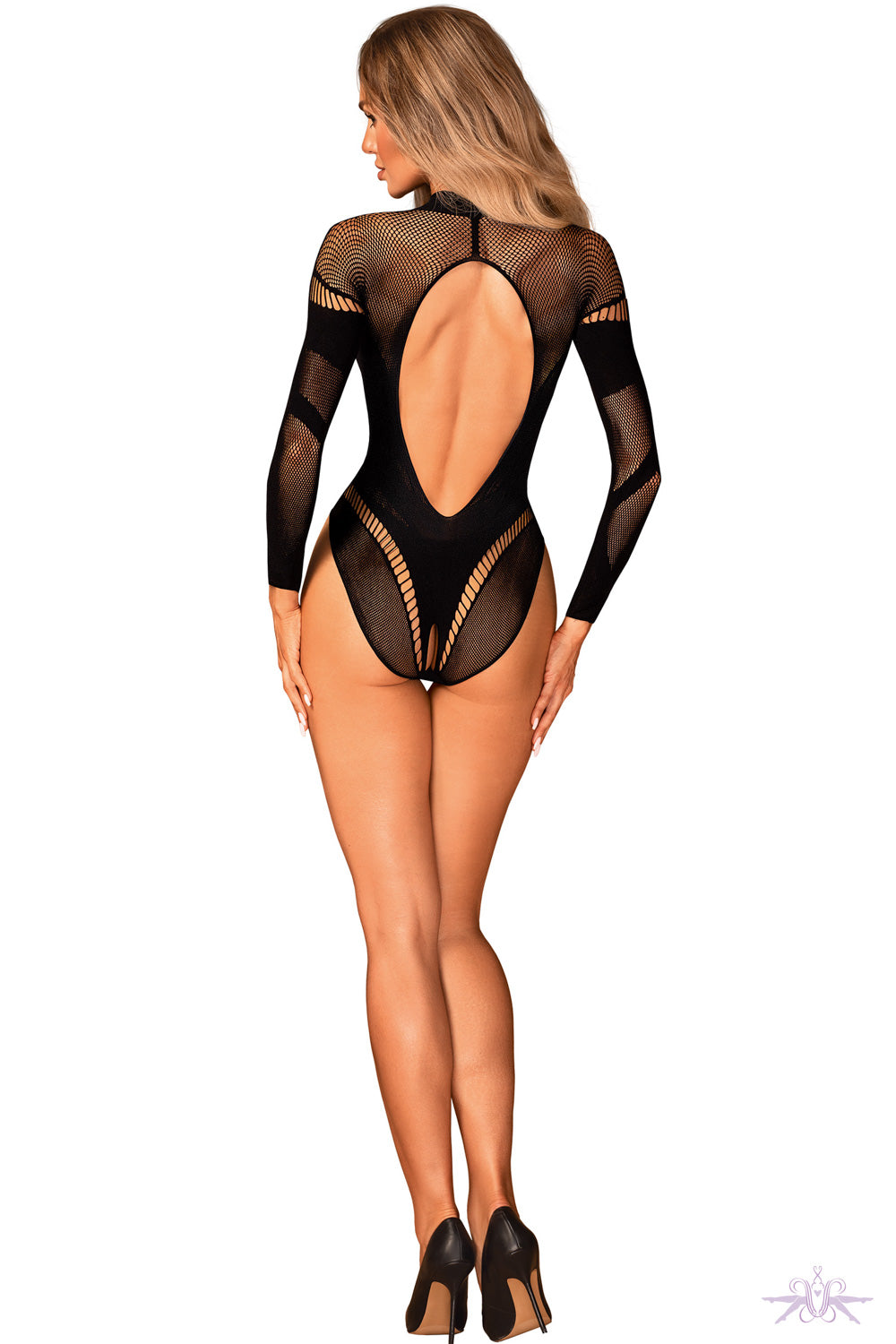 Obsessive Long Sleeved Open Bodysuit