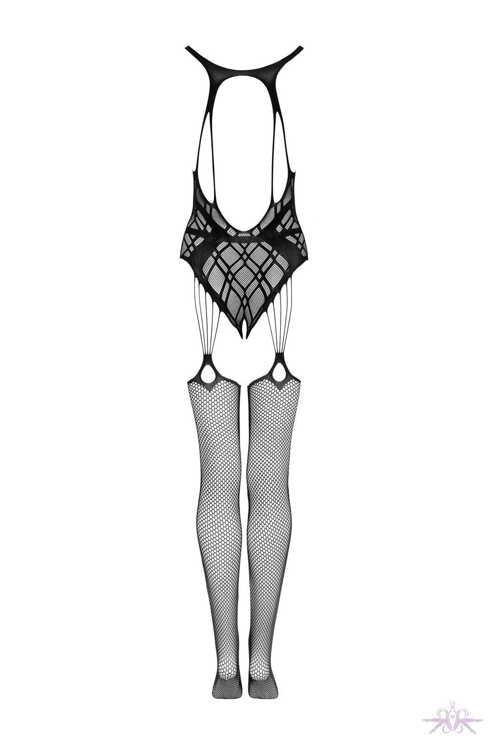 Obsessive Geometric Design Fishnet Bodystocking