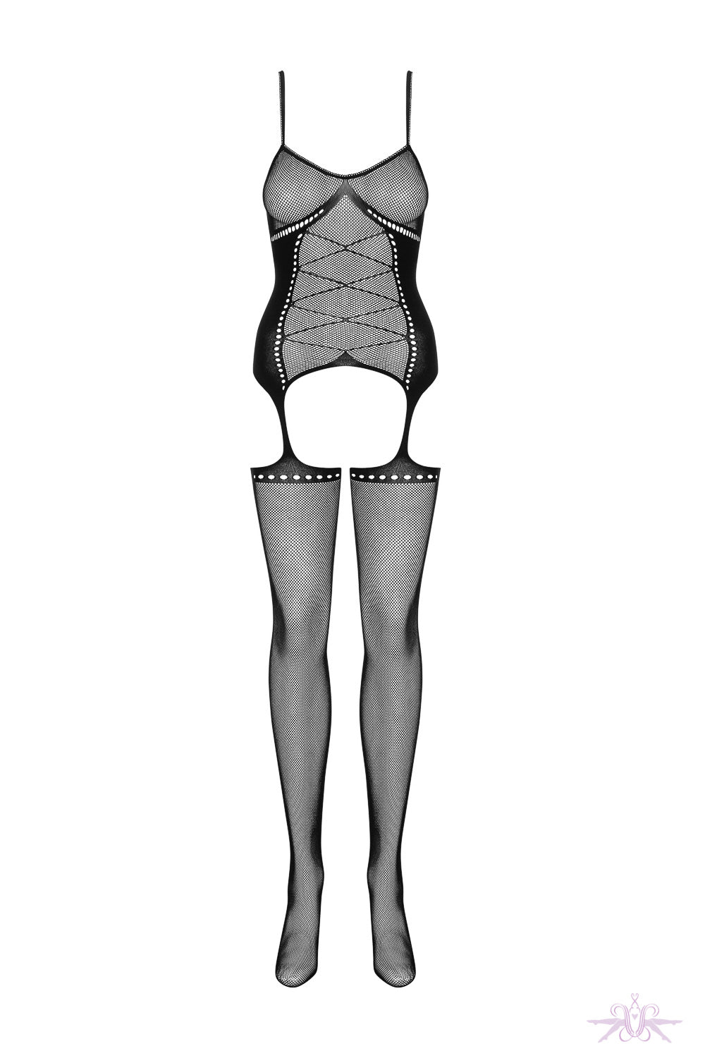 Obsessive Fishnet Lattice Panel Bodystocking