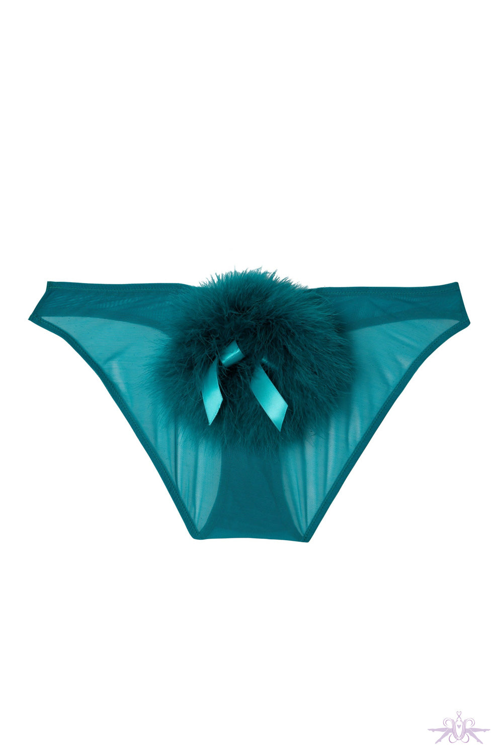 Bettie Page Powder Puff Teal Brief