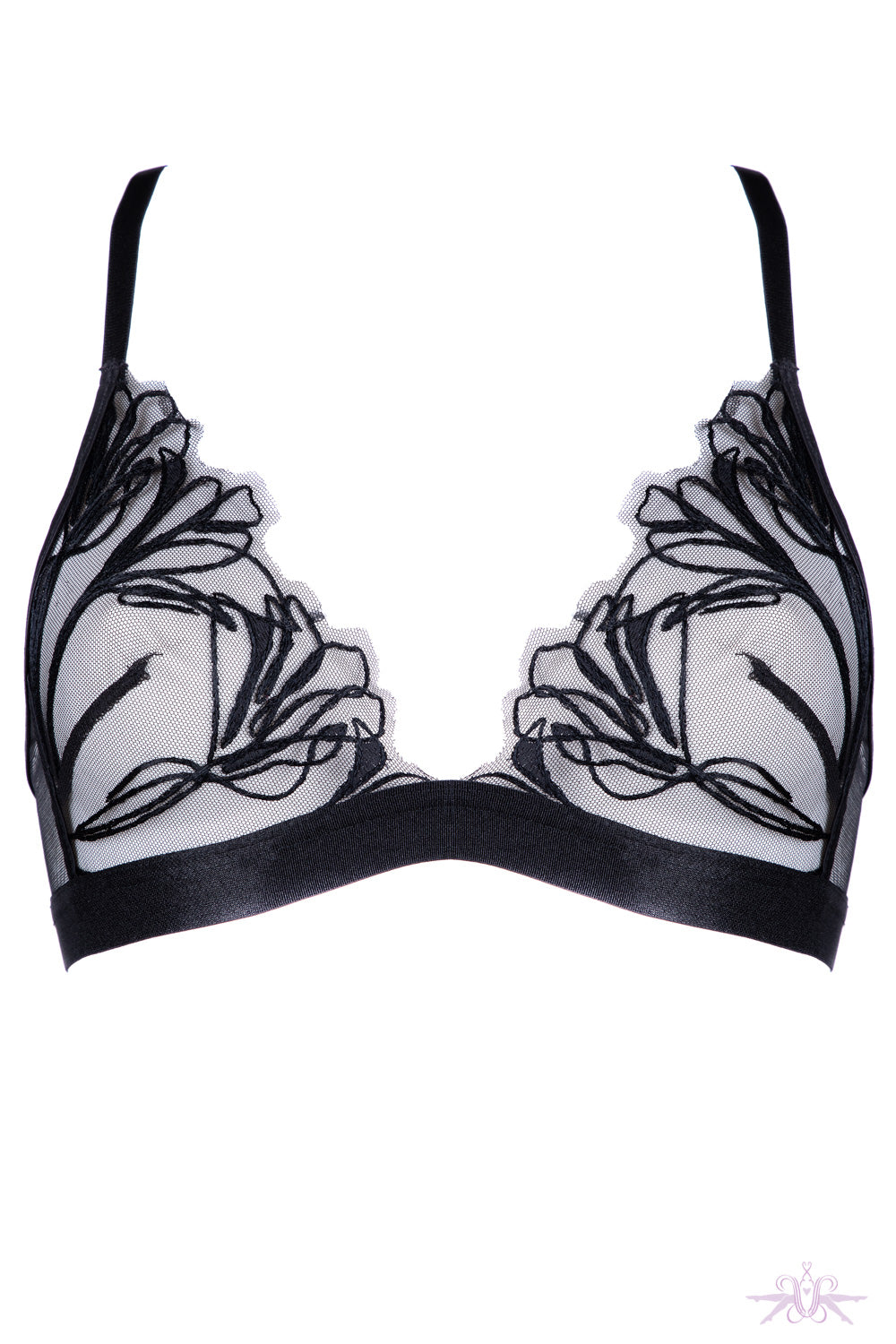 Jolidon Supreme Lace Triangle Black Bra